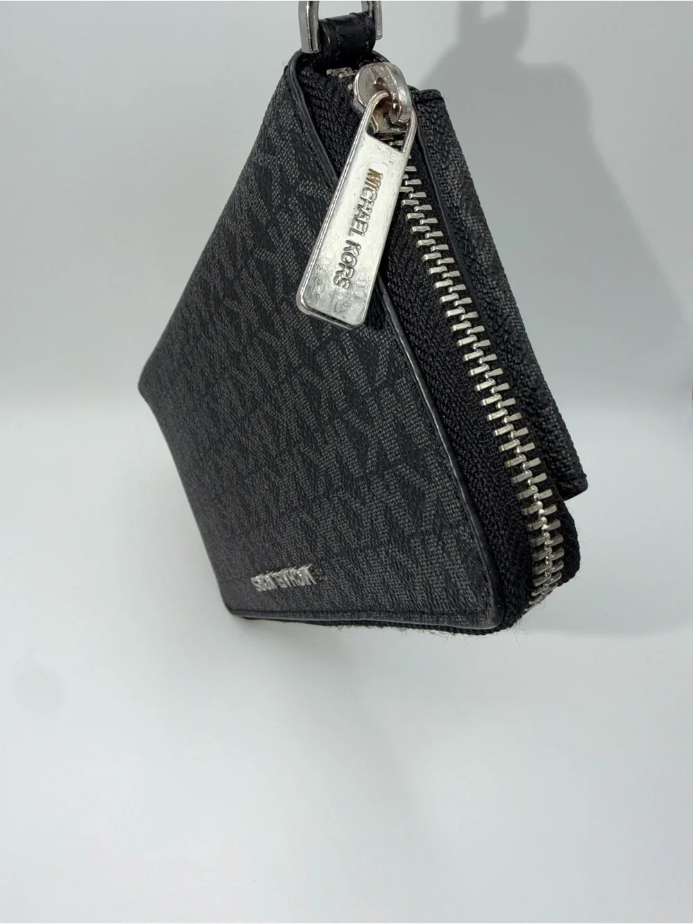 Michael Kors Black Logo Zip-Around Wristlet Wallet
